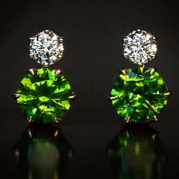 Russian demantoid earrings