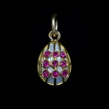 Russian antique egg pendant