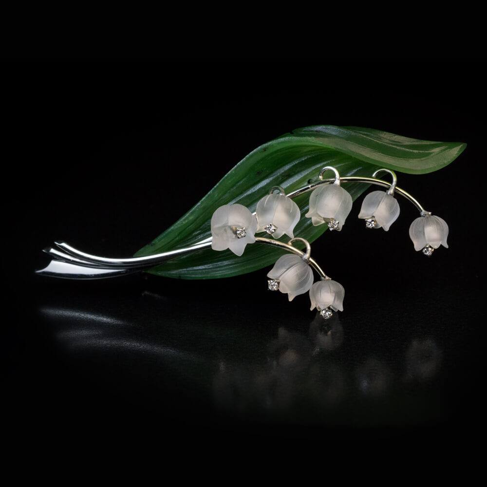 Vintage Austrian Lily Of The Valley Brooch Ref: 446278 - Antique ...
