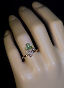 Art Nouveau demantoid ring