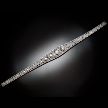 Art Deco vintage diamond platinum bracelet