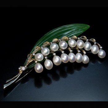 lily of the valley brooch pin