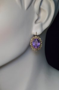 Antique amethyst earrings