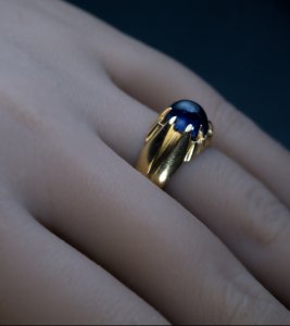 old cab sapphire ring