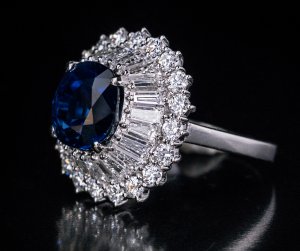 vintage ballerina sapphire and diamond ring