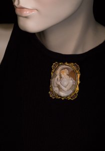 Antique cameo brooch