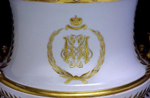 Antique ciphered porcelain