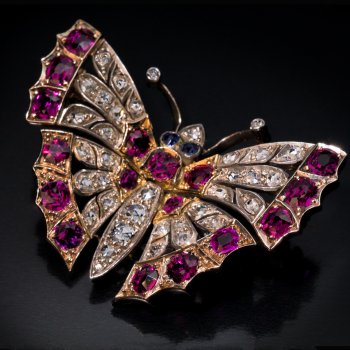 Antique Victorian butterfly brooch