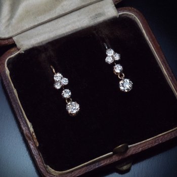 Antique diamond earrings