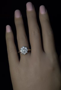 Vintage diamond cluster ring