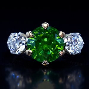 3.51 ct Russian demantoid ring