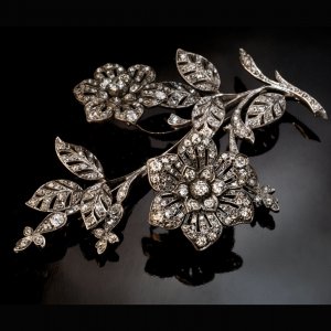 Large antique diamond brooch