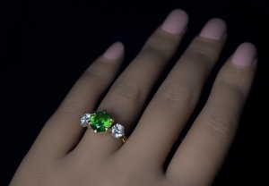 Russian demantoid ring