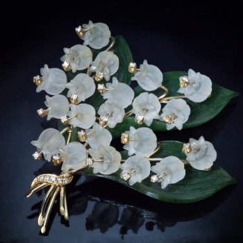 Lily of the valley vintage brooch pin