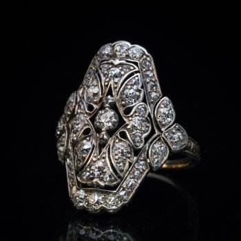 Victorian 19th century antique diamond ring