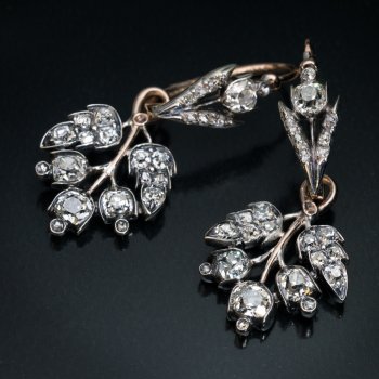 Antique Day to Night diamond earrings