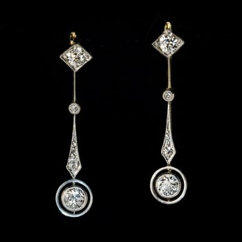 Antique diamond drop earrings