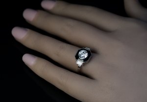 Art Deco diamond engagement ring