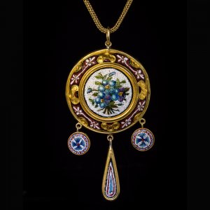 Antique 19th century micro mosaic necklace