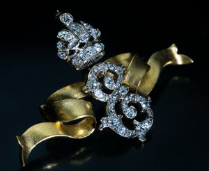 Antique royal presentation Imperial diamond cipher brooch c. 1880