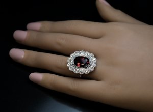 Antique garnet ring