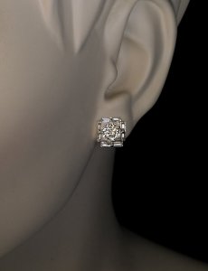 Vintage diamond stud earrings