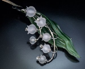 Lily of the valley brooch