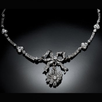 Belle Epoque jewelry for sale - antique diamond necklace