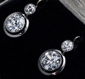 Old European cut diamond earrings