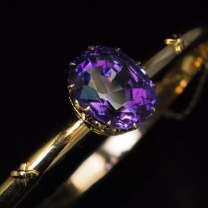 Siberian amethyst bangle bracelet