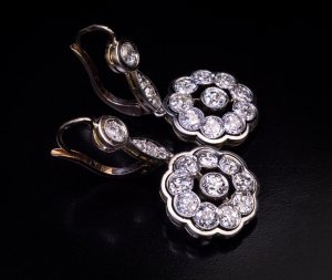 Edwardian antique diamond earrings