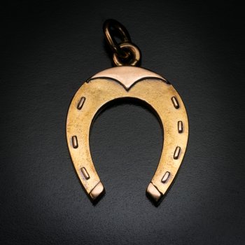 Antique horseshoe pendant charm