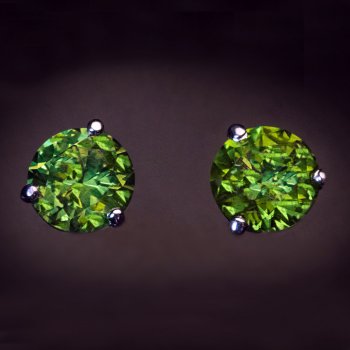 Demantoid stud earrings for sale