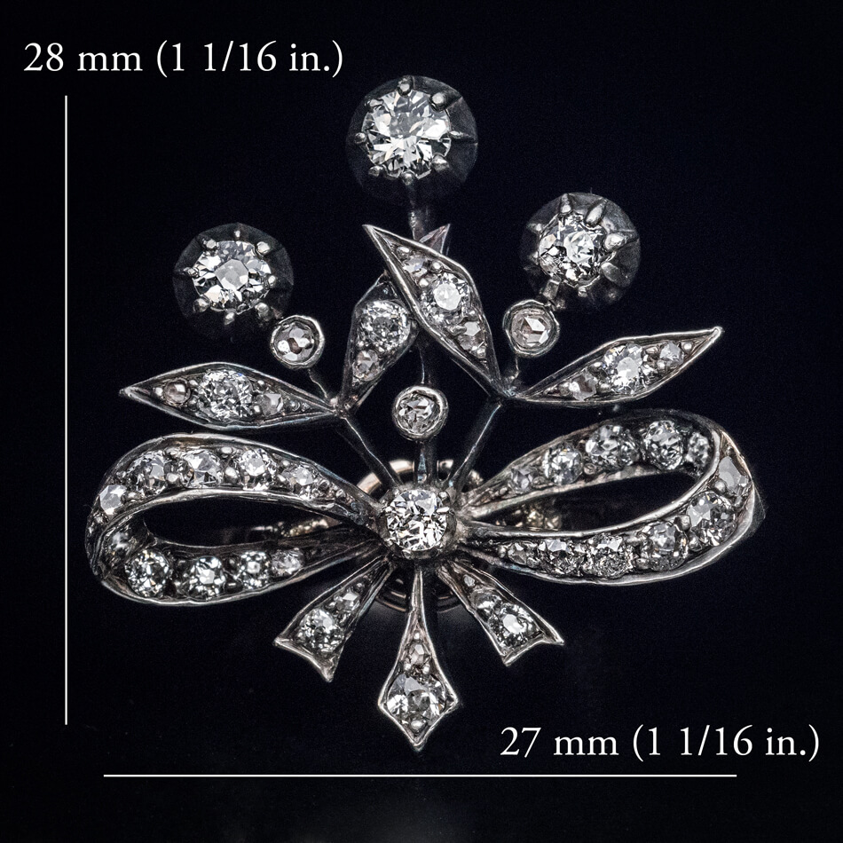 Belle Epoque Antique Diamond Bow Ring Ref: 798563 - Antique Jewelry ...