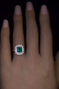 Vintage emerald engagement ring
