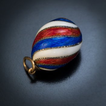 Faberge enamel egg pendant