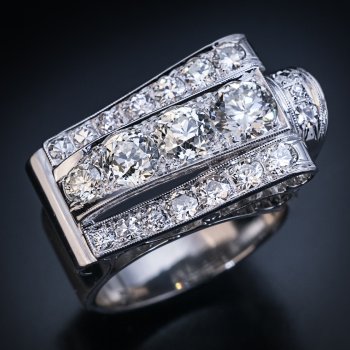 Modernist diamond ring