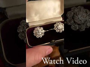 Video - Antique Russian Diamond Cluster Earrings