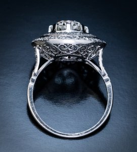 Antique platinum ring