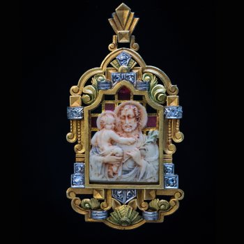 Art Nouveau religious pendant