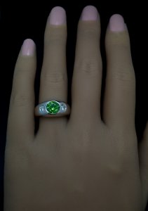 Russian demantoid ring