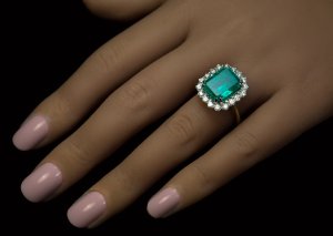 Vintage emerald engagement ring