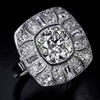 Art Deco vintage diamond and platinum engagement ring