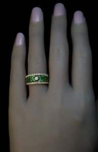 French enamel ring