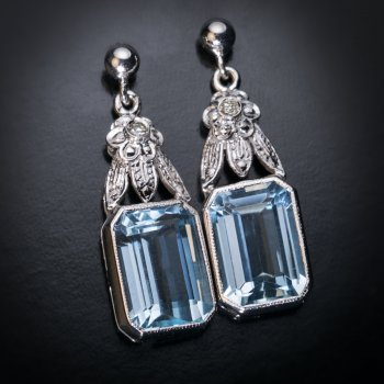 Vintage aquamarine earrings