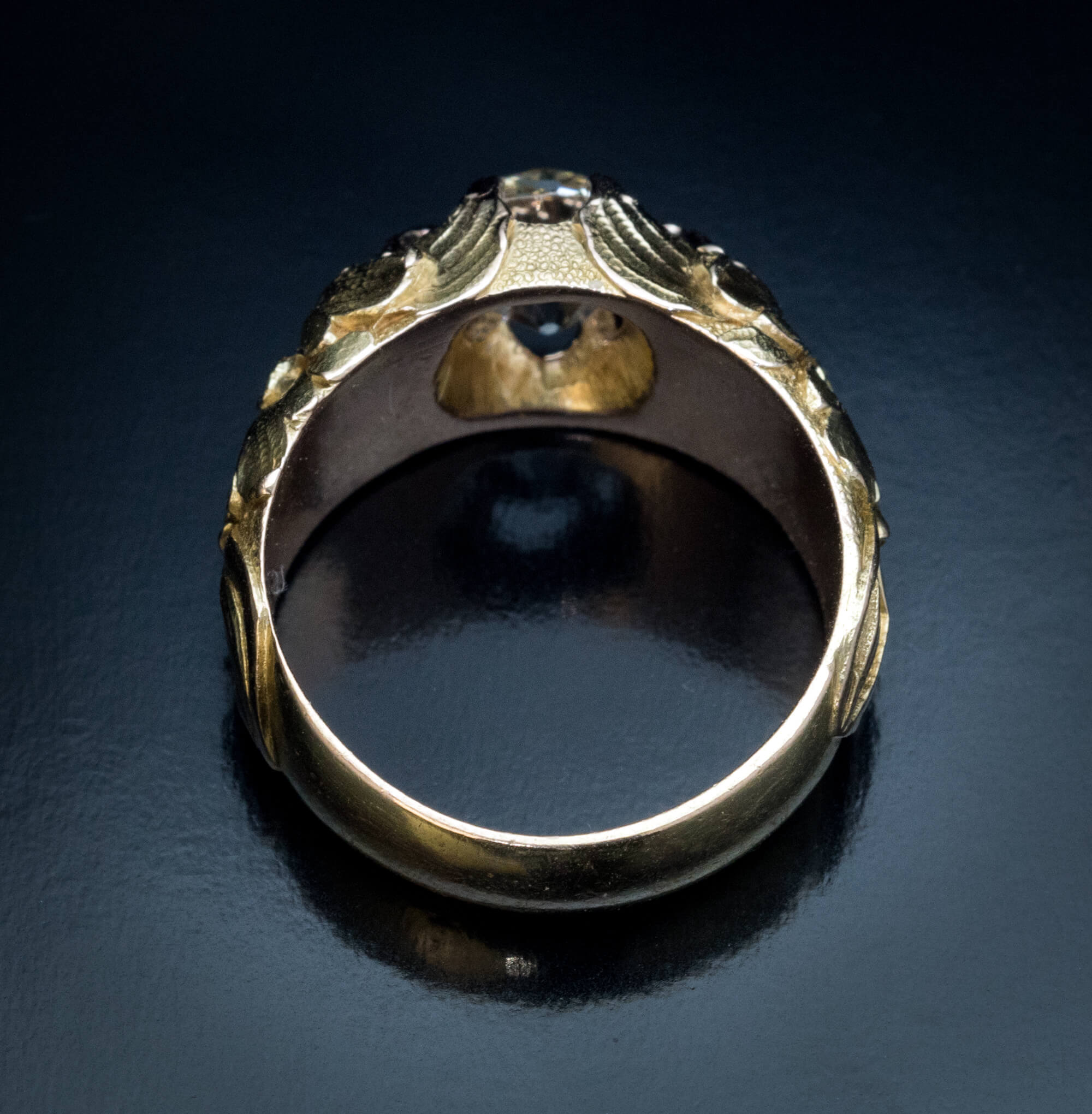 Antique Art Nouveau 1.75 Ct Diamond Gold Unisex Ring Ref: 762550 ...