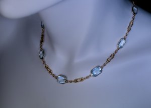 Antique aquamarine necklace