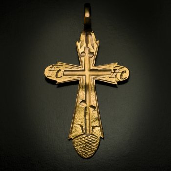 Russian Orthodox gold cross 1854