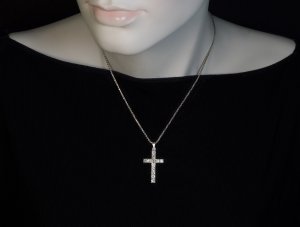 Diamond cross necklace