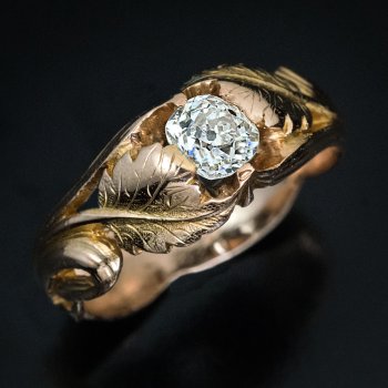 Antique Art Nouveau diamond and gold ring